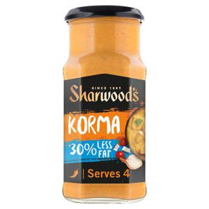 Sharwoods Korma 30% Less Fat Cooking Sauce 420G