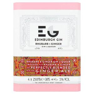 Edinburgh Gin Rhubarb & Ginger Ginger Ale 250X4