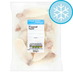 Tesco Squid Raw Prepared 300G