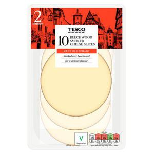 Tesco 10 Beechwood Smoked Cheese Slices 250G