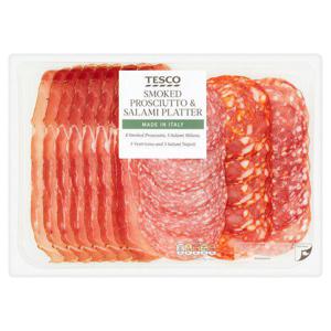 Tesco Smoked Prosciutto & Salami Plat 200G