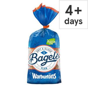 Warburtons 5 Pack Bagels Plain