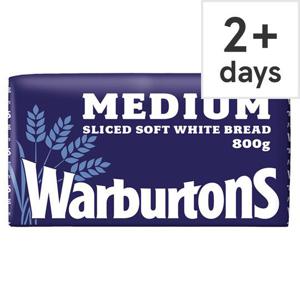 Warburtons Medium Sliced White Bread 800G