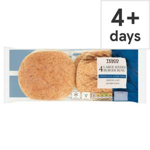 Tesco Large Seeded Burger Buns 4 Pack