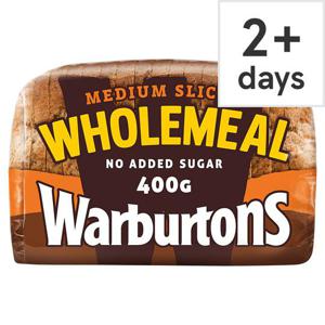 Warburtons Wholemeal Medium Bread 400G