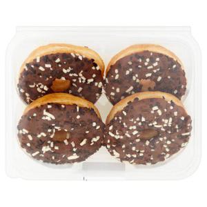 Chocolate Iced Ring Doughnut 4 Pack