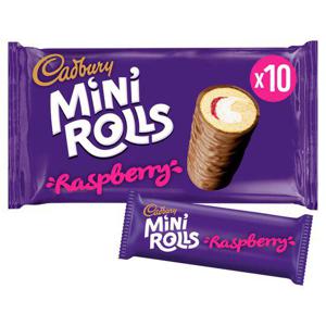 Cadbury Mini Rolls Raspberry 10 Pack