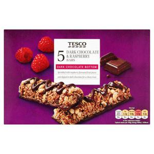 Tesco 5 Chocolate & Raspberry Bars 115G