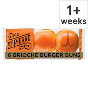 St Pierre 6 Brioche Burger Buns