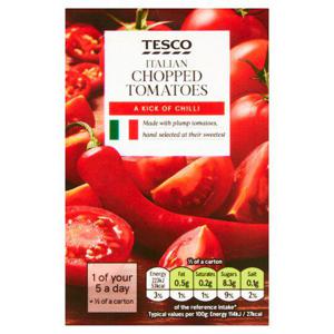 Tesco Chopped Tomatoes With Chilli 390G