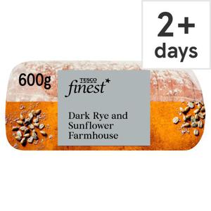 Tesco Finest Dark Rye & Sunflower Farmhouse Farmhouse 600G