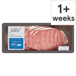 Tesco Finest 8 Unsmoked Bacon Medallions 200G