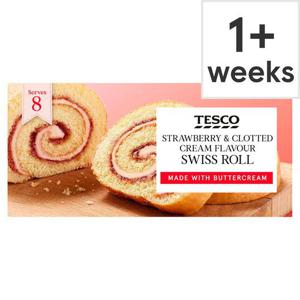 Tesco Strawberry & Cream Swiss Roll