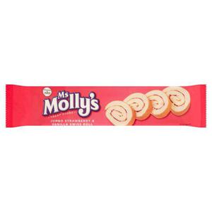 Ms Molly Jumbo Strawberry & Vanilla Swiss Roll