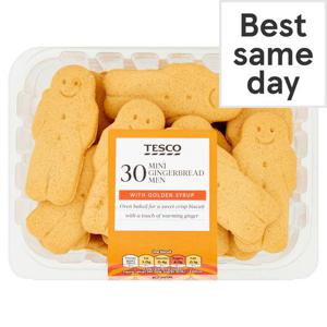 Tesco 30 Mini Gingerbread Men 270G