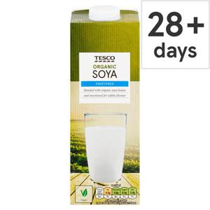 Tesco Organic Longlife Soya Drink Sweetened 1Ltr