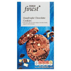 Tesco Finest Quadruple Chocolate Cookies 200G