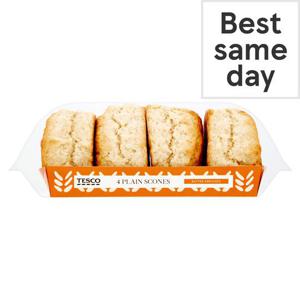 Tesco Plain Scones 4 Pack