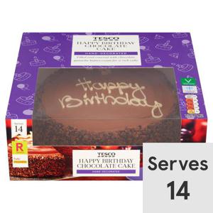 Box Of Tesco Double Chocolate Gateau Cake Stock Photo - Alamy