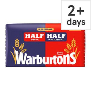 Warburtons Half And Half Medium Bread 800G