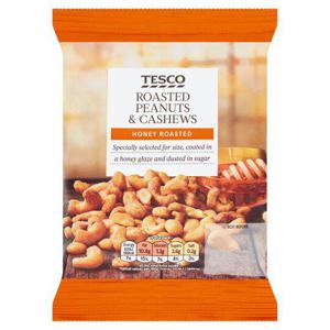 Tesco Honey Roast Peanuts & Cashews 200G