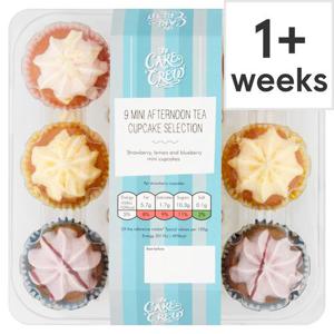 The Cake Crew Mini Afternoon Tea Cupcakes 9Pk