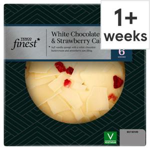 Tesco Finest White Chocolate & Strawberry Cake