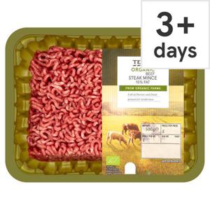 Tesco Organic Beef Steak Mince 15% Fat 500G