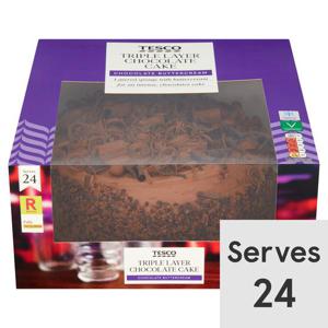 Tesco Triple Layer Chocolate Cake Each