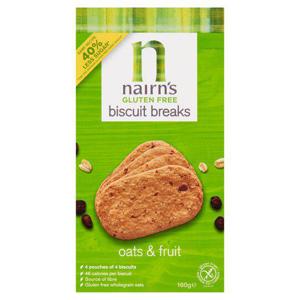 Nairns Gluten Free Oats & Fruit Biscuits 160G