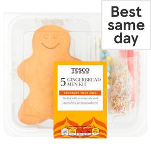 Tesco 5 Gingerbread Men Kit 174G