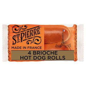 St Pierre 4 Brioche Hot Dog Rolls