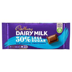 Cadbury Dairy Milk 30% Less Sugar 85G