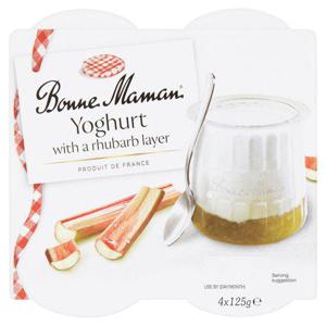 Bonne Maman Yogurt With Rhubarb Layer 4X125g