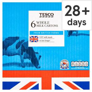 Tesco Whole Longlife Milk 6X1l