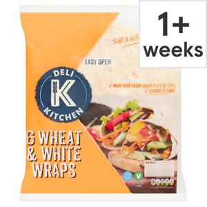 Deli Kitchen 6 Wheat & White Wraps 366G