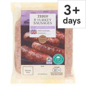 Tesco 8 Turkey Sausages 454G