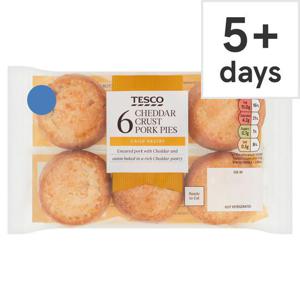 Tesco Cheese Crust 6 X Mini Pork Pies 300G