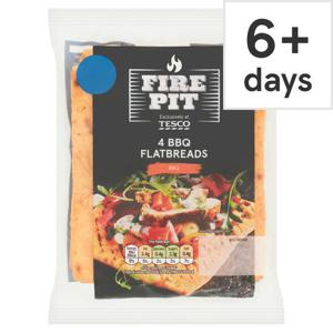 Tesco Firepit 4 Bbq Flatbreads 280G