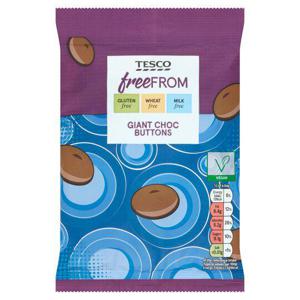 Tesco Free From Giant Chocolate Buttons 119G