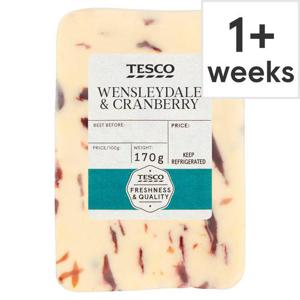 Tesco Wensleydale & Cranberry Cheese 170G