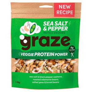 Graze Sea Salt & Pepper Veggie Protein Power 128G