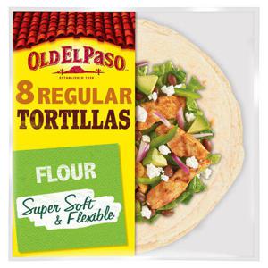 Old El Paso Regular Super Soft Flour Tortillas 8Pk 326G