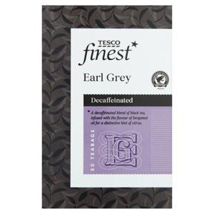 Tesco Finest Decaffeinated Earl Grey 50 Tea Bags 125G