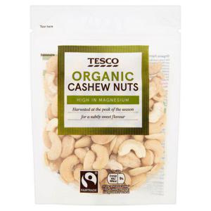 Tesco Organic Fair Trade Cashew Nuts 150G