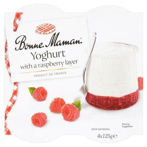 Bonne Maman Yogurt With Raspberry Layer 4 X 125G