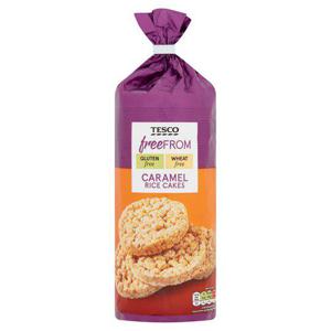 Tesco Free From Caramel Rice Cakes 165G