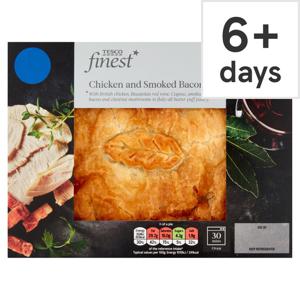 TESCO FINEST CHICKEN & SMOKED BACON PIE 500G