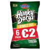 Tayto Hunky Dorys Crinkle Cut Cheddar Cheese & Spring Onion Crisps 6 Pack (25 g)