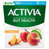 Danone Activia 0% Fat Peach Yogurt 4 Pack (125 g)